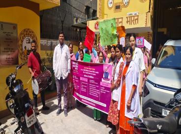Awareness Rally with Announcement By ASHA Workers alongwith Medical Officer Incharge, ANM Spreading Awareness of  upcoming Health Camp at AAM, Khazuri Khas on dated 01.10.2025 under area Ayushman Arogya Mandir, Khajuri