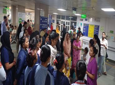 Rajiv Gandhi Super Speciality Hospital health awareness counseling during SNSP 2025