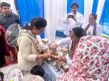 Smt. Shikha Rai, Hon'ble MLA, Greater Kailash, South East Delhi,  visits SNSP-2025 Health Camp