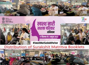 Distribution of surakshit matritva booklet in JPCH